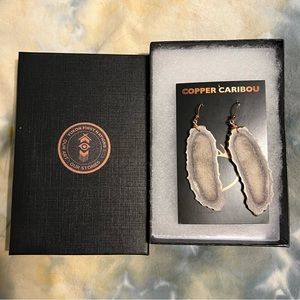 Moose antler earrings handmade Yukon brand new never worn